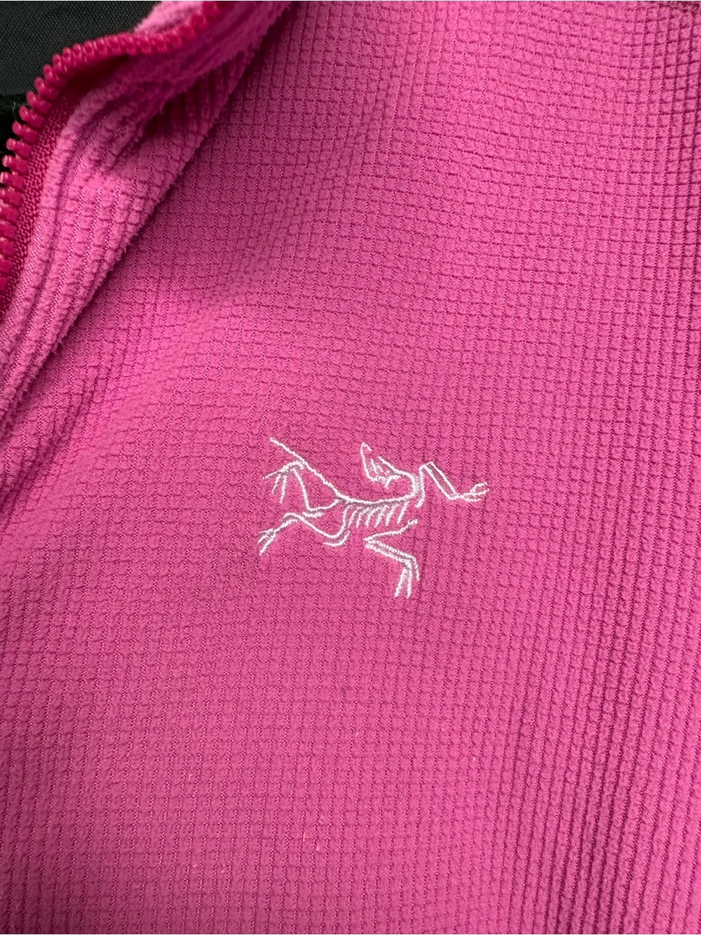 Arc'teryx Women's Magenta Delta LT Full Zip Size XL Polortec Waffle Knit - Picture 4 of 6
